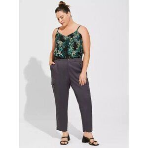 Torrid Sophie Black & Teal Printed Cami – Size 3X – EUC